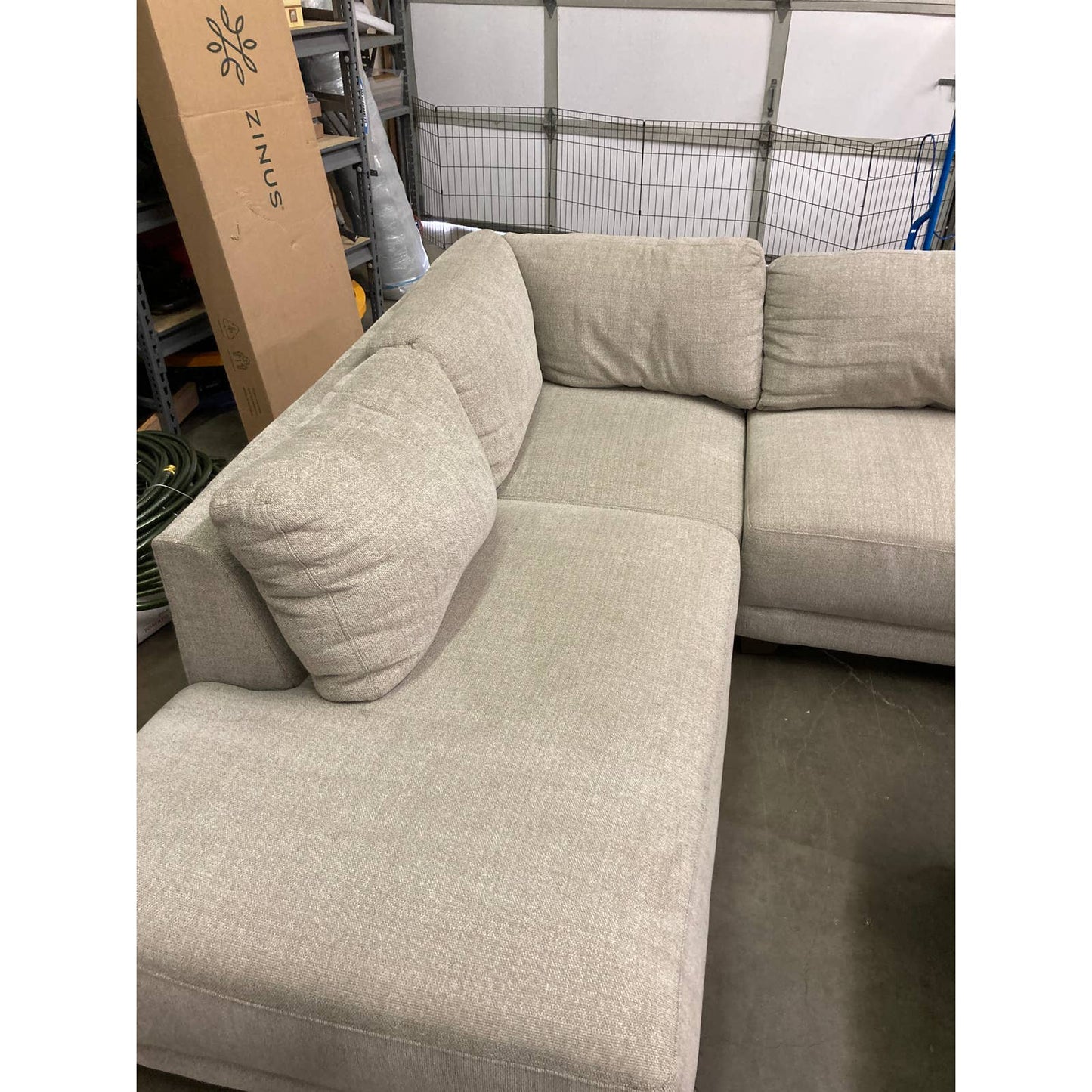 Costco - Raylin Fabric Sectional with Ottoman - Retail $1599